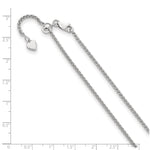 Load image into Gallery viewer, Leslie&#39;s Sterling Silver 1.9 mm Adjustable Spiga ChainFC43-30
