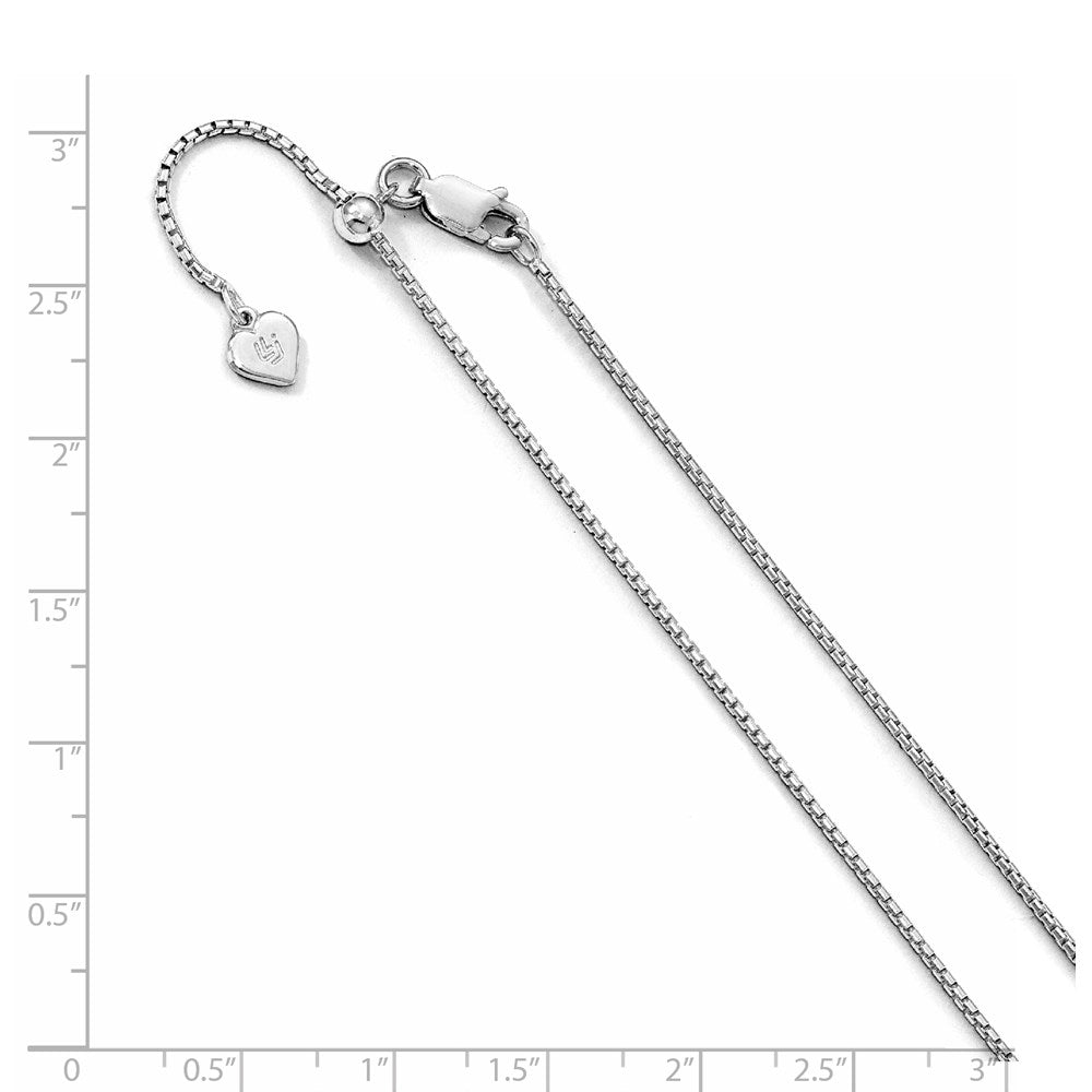 Leslie's Sterling Silver 1.25 mm Adjustable Round Box ChainFC45-22