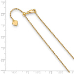 Load image into Gallery viewer, Leslie&#39;s Sterling Silver 1.2 mm Gold-plated Adjustable Rope ChainFC51-30
