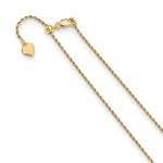 Load image into Gallery viewer, Leslie&#39;s Sterling Silver 1.2 mm Gold-plated Adjustable Rope ChainFC51-30
