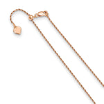 Load image into Gallery viewer, Leslie&#39;s Sterling Silver 1.2 mm Rose Gold-plated Adjustable Rope ChainFC55-22
