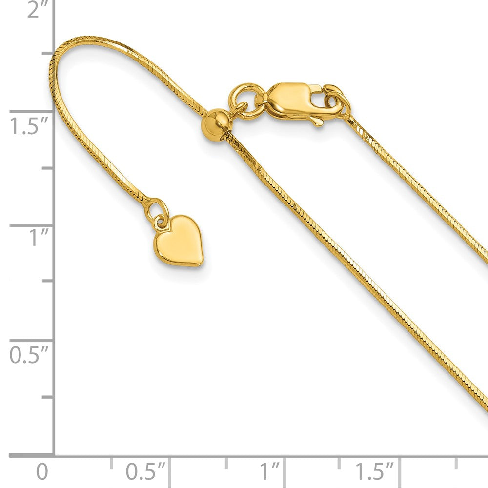 Leslie's Sterling Silver Gold-plated 1 mm Square Adjustable Snake ChainFC66-22