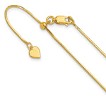 Load image into Gallery viewer, Leslie&#39;s Sterling Silver Gold-plated 1 mm Square Adjustable Snake ChainFC66-22
