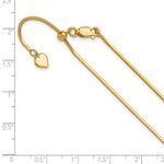 Load image into Gallery viewer, Leslie&#39;s Sterling Silver Gold plated 1.2 mm Square Adjustable Snake ChainFC68-22
