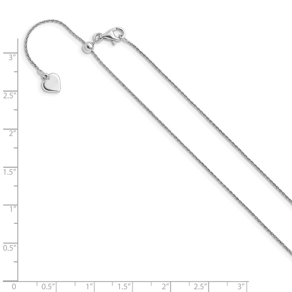 Leslie's Sterling Silver .75 mm D/C Adjustable Spiga ChainFC70-22