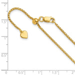 Load image into Gallery viewer, Leslie&#39;s Sterling Silver Gold-plated 1.5 mm Adjustable Round Box ChainFC74-30
