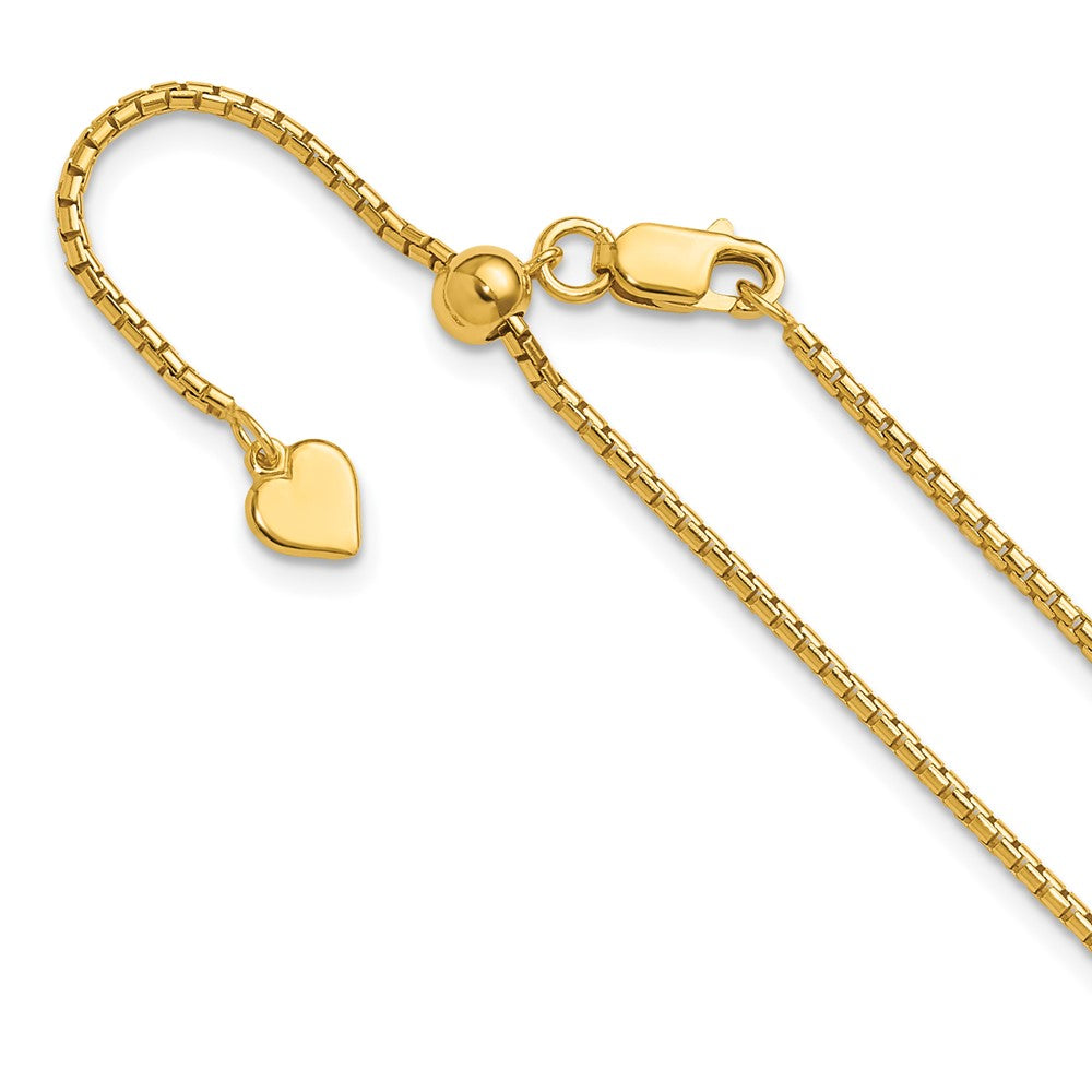 Leslie's Sterling Silver Gold-plated 1.5 mm Adjustable Round Box ChainFC74-30