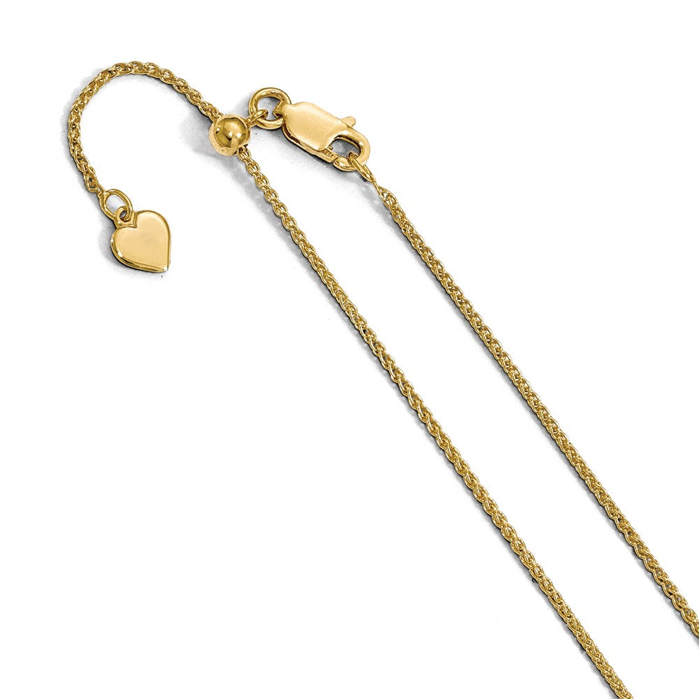Leslie's Sterling Silver 1.2 mm Gold-plated Adjustable Wheat ChainFC86-30