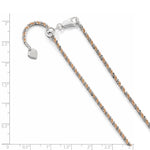 Load image into Gallery viewer, Leslie&#39;s Sterling Silver 2 mm Rose-tone Adjustable Cyclone ChainFC94-22
