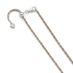 Load image into Gallery viewer, Leslie&#39;s Sterling Silver 2 mm Rose-tone Adjustable Cyclone ChainFC94-22
