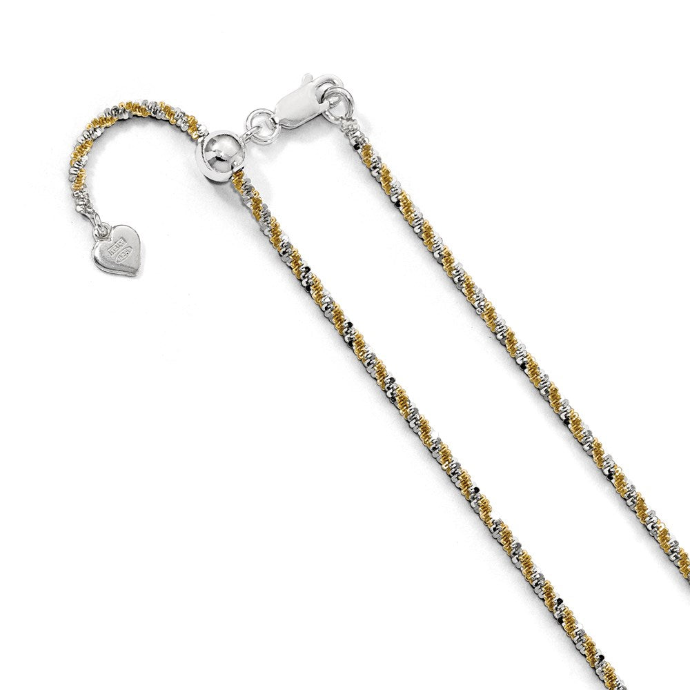 Leslie's Sterling Silver 2 mm Gold-tone Adjustable Cyclone ChainFC97-30