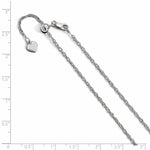 Load image into Gallery viewer, Leslie&#39;s Sterling Silver 1.6 mm Adjustable Singapore ChainFC99-22
