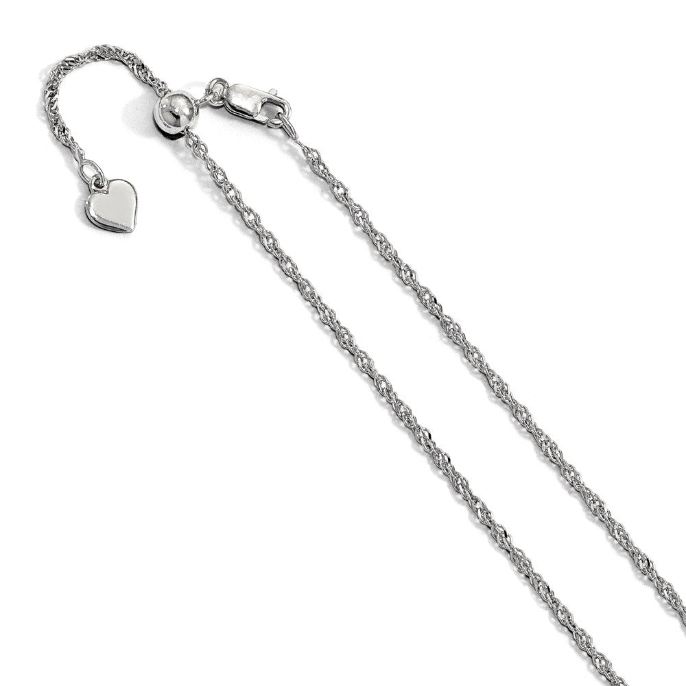 Leslie's Sterling Silver 1.6 mm Adjustable Singapore ChainFC99-22