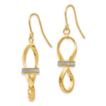 Load image into Gallery viewer, Leslie&#39;s 14K Polished Glitter Infused Dangle EarringsLE1134
