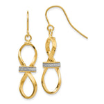 Load image into Gallery viewer, Leslie&#39;s 14K Polished Glitter Infused Dangle EarringsLE1134
