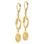 Load image into Gallery viewer, Leslie&#39;s 14K Polished Scratch-finish Leverback EarringsLE1288
