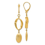 Load image into Gallery viewer, Leslie&#39;s 14K Polished Scratch-finish Leverback EarringsLE1288
