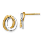 Load image into Gallery viewer, Leslie&#39;s 14K Two-tone Polished Love Knot EarringsLE1310
