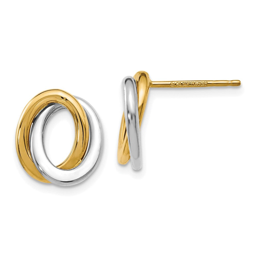 Leslie's 14K Two-tone Polished Love Knot EarringsLE1310