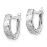 Load image into Gallery viewer, Leslie&#39;s 14K White Gold Polished Brushed D/C Hoop EarringsLE1330
