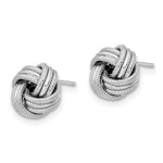 Load image into Gallery viewer, Leslie&#39;s 14K White Gold Knot Polished D/C Post EarringsLE1398
