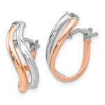 Load image into Gallery viewer, Leslie&#39;s 14K Two-tone Polished Hinged Hoop EarringsLE1416
