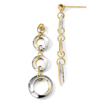 Load image into Gallery viewer, Leslie&#39;s 14K Two-tone Polished Circle Reversible Post EarringsLE1461
