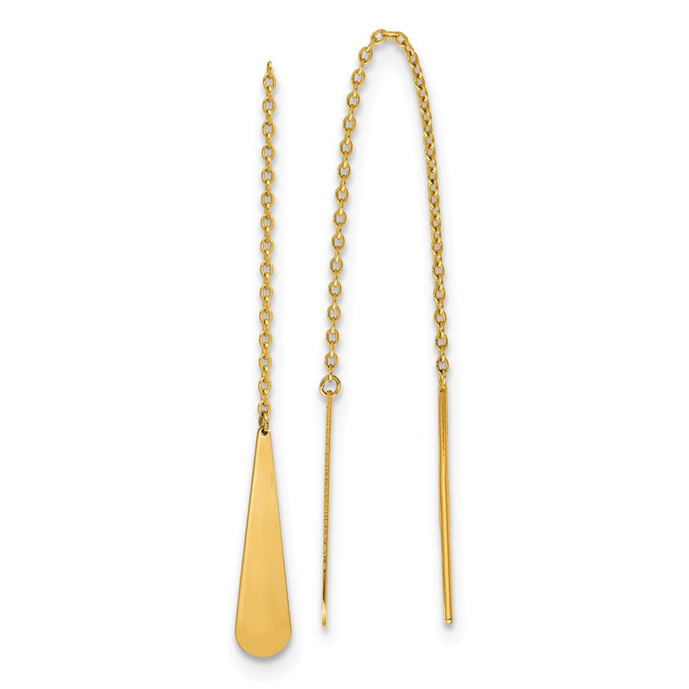 Leslie's 14K Polished Tear Drop Threader EarringsLE1496