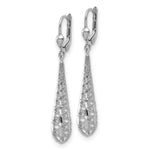 Load image into Gallery viewer, Leslie&#39;s 14K White Gold Polished &amp; Textured Leverback EarringsLE1499
