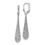 Load image into Gallery viewer, Leslie&#39;s 14K White Gold Polished &amp; Textured Leverback EarringsLE1499
