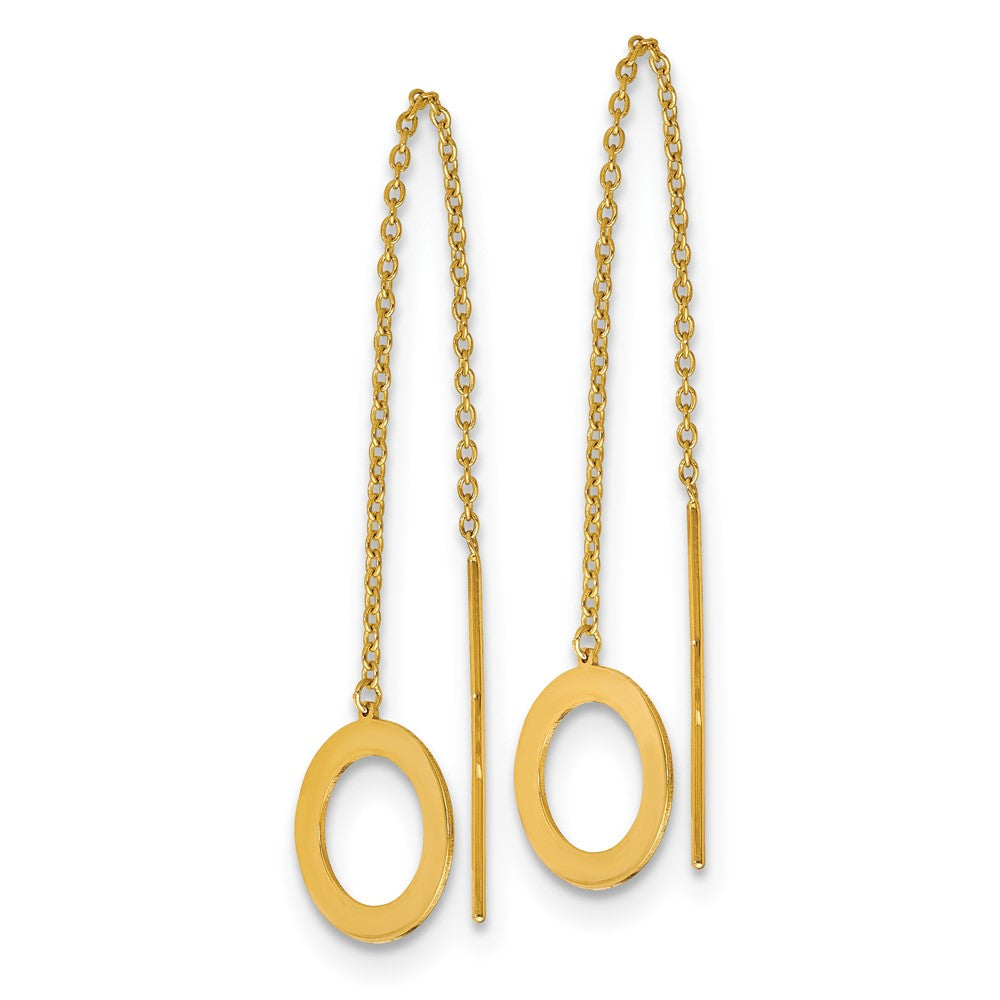 Leslie's 14K Polished Circle Threader EarringsLE1500