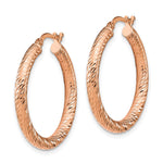 Load image into Gallery viewer, Leslie&#39;s 14k Rose Gold 3mm Polished D/C Twisted Hoop EarringsLE1750R
