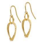 Load image into Gallery viewer, Leslie&#39;s 14K Polished and Textured Shepherd Hook EarringsLE184
