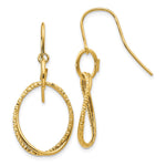 Load image into Gallery viewer, Leslie&#39;s 14K Polished and Textured Shepherd Hook EarringsLE184
