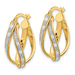 Load image into Gallery viewer, Leslie&#39;s 14K Glimmer Infused Criss Cross EarringsLE1854
