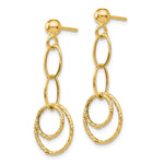 Load image into Gallery viewer, Leslie&#39;s 14K Polished and Textured Post Dangle EarringsLE195
