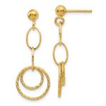 Load image into Gallery viewer, Leslie&#39;s 14K Polished and Textured Post Dangle EarringsLE195
