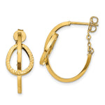 Load image into Gallery viewer, Leslie&#39;s 14k D/C Polished Hoop w/ Chain EarringsLE1965
