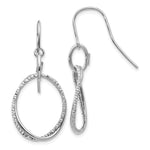 Load image into Gallery viewer, Leslie&#39;s 14K White Gold Polished &amp; Textured Shepherd Hook EarringsLE204
