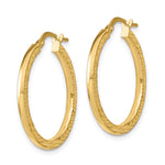 Load image into Gallery viewer, Leslie&#39;s 14K Polished Textured Hoop EarringsLE2072
