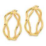 Load image into Gallery viewer, Leslie&#39;s 14K Polished Wavy Hoop EarringsLE2075
