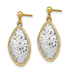Load image into Gallery viewer, Leslie&#39;s 14k Two-Tone Polished D/C Post Dangle EarringsLE2086
