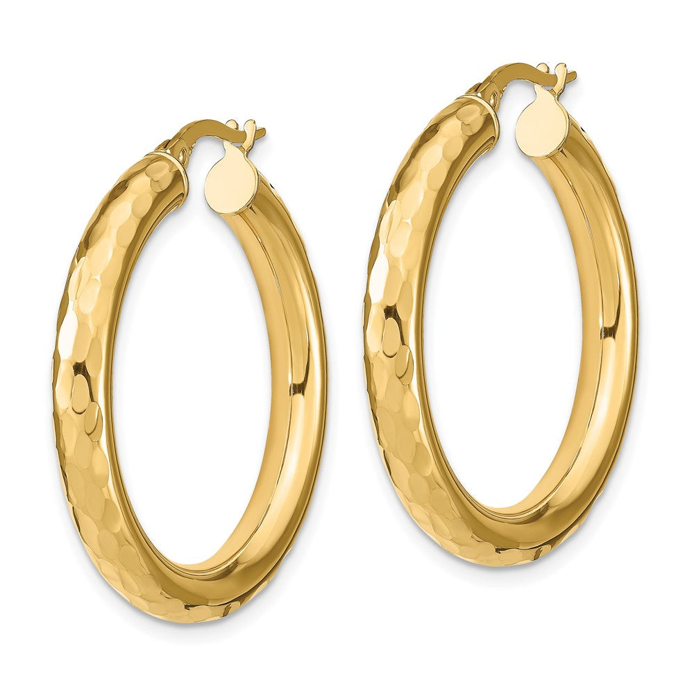 Leslie's 14k Polished D/C Hoop EarringsLE2090