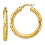 Load image into Gallery viewer, Leslie&#39;s 14k Polished D/C Hoop EarringsLE2090
