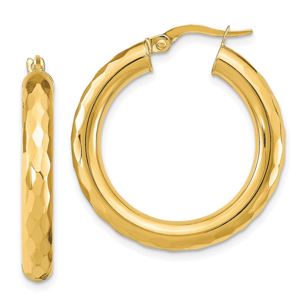 Leslie's 14k Polished D/C Hoop EarringsLE2091
