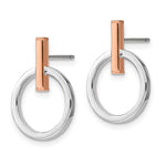 Load image into Gallery viewer, Leslie&#39;s 14K White and Rose Gold Polished Post Dangle EarringsLE2093
