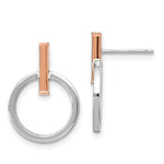 Load image into Gallery viewer, Leslie&#39;s 14K White and Rose Gold Polished Post Dangle EarringsLE2093
