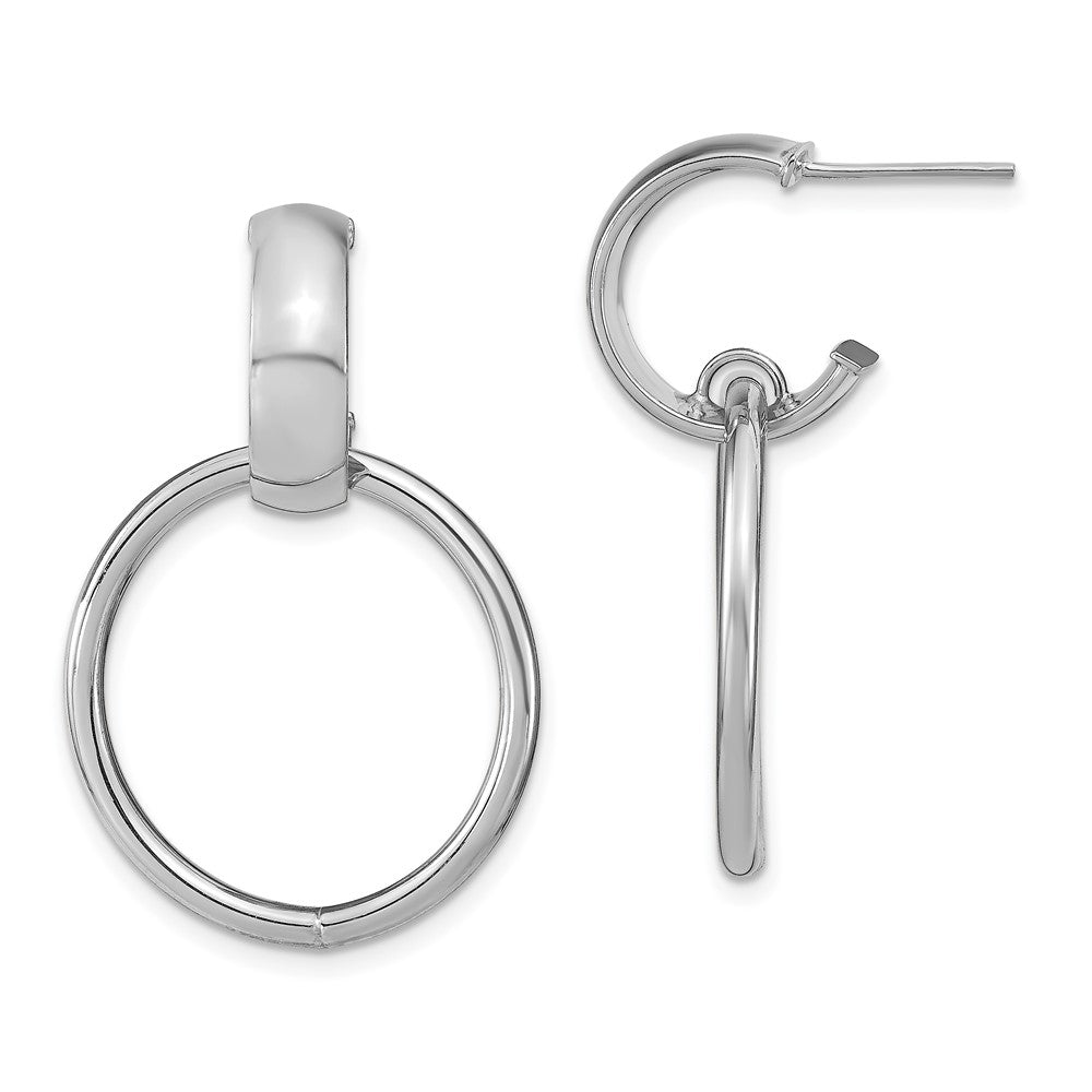 Leslie's 14K White Gold Polished Post Dangle EarringsLE2095W