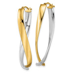 Load image into Gallery viewer, Leslie&#39;s 14K Two-tone Polished Twisted Hoop EarringsLE2108
