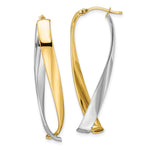 Load image into Gallery viewer, Leslie&#39;s 14K Two-tone Polished Twisted Hoop EarringsLE2108
